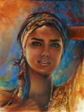 Black Woman with Scarf