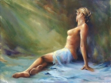 Reclining Nude in Blue