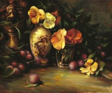 Yellow Pansies & Vase